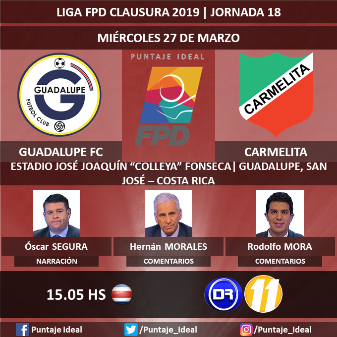 laguiapambolera's tweet photo. ⚽ #LigaFPD🇨🇷 | #Guadalupe vs. #Carmelita
🎙 Narración: @OSrepretel
🎙 Comentarios: @HernanMorales10 y @romoga89
📺 @deporterepretel (Canal 11)
🤳 #LaBolaEsDeRepretel
Dale RT 🔃 https://t.co/PejEEbJwH7