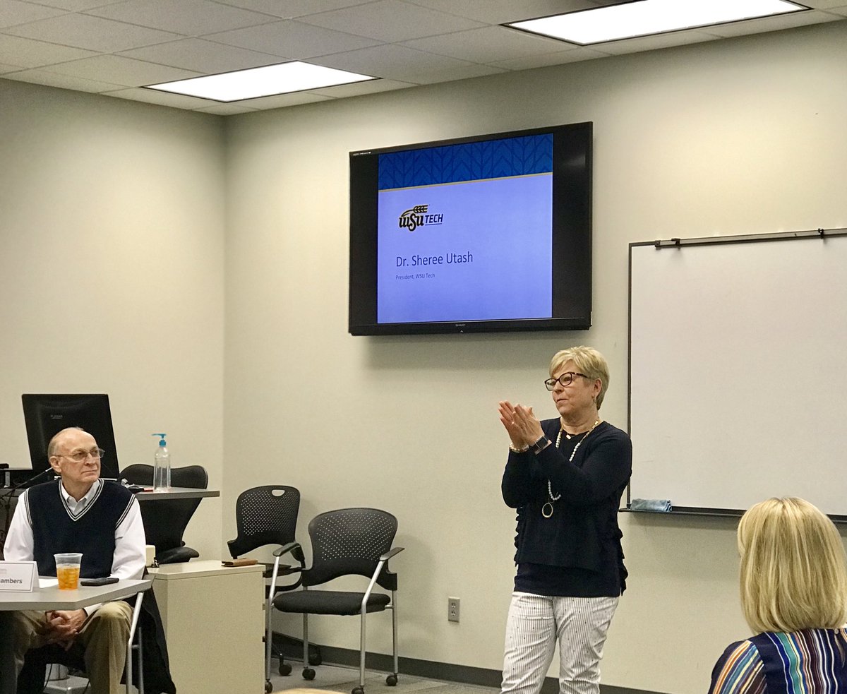 WichitaFdn's tweet photo. Honored to have @wsutech host our Board meeting this afternoon, and even more so to have President @sutash open the meeting with an update on the success story of #WichitaPromiseMove! π https://t.co/p2Ww3FpGnO