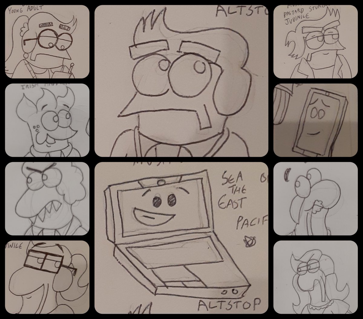 LaptopGeek92's tweet photo. Currently been reworking (or rebooting) on a set of my characters, after suffering from a major art drought. #originalcharacters #artistsontwitter #characterdesign #puters #seasetcrew #candyandfloss #spacestation https://t.co/vW0dMxd9dd