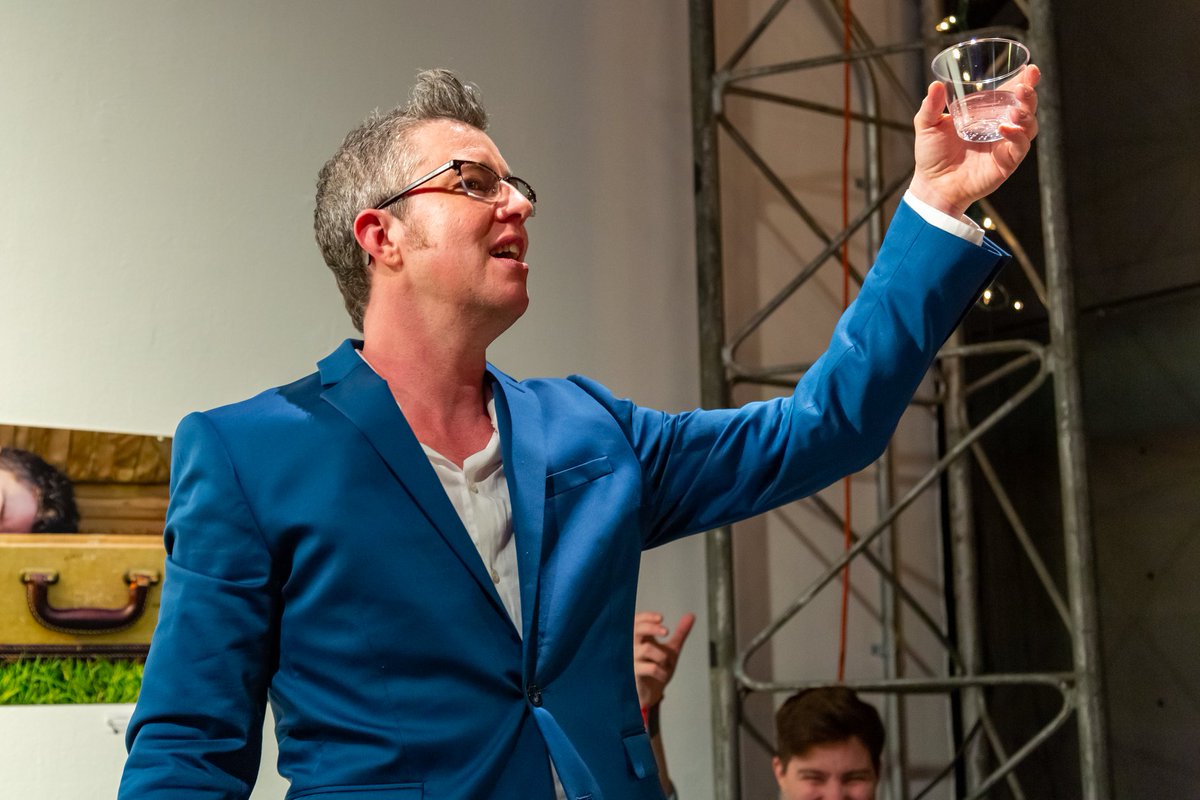 FreshMeatSF's tweet photo. Sean Dorsey offers a toast to his company @SeanDorseyDance, his crew, and his audience at @zspaceSF as they celebrate #15yearsofSDD
#TRANSformDance https://t.co/4LQxHcZWLM