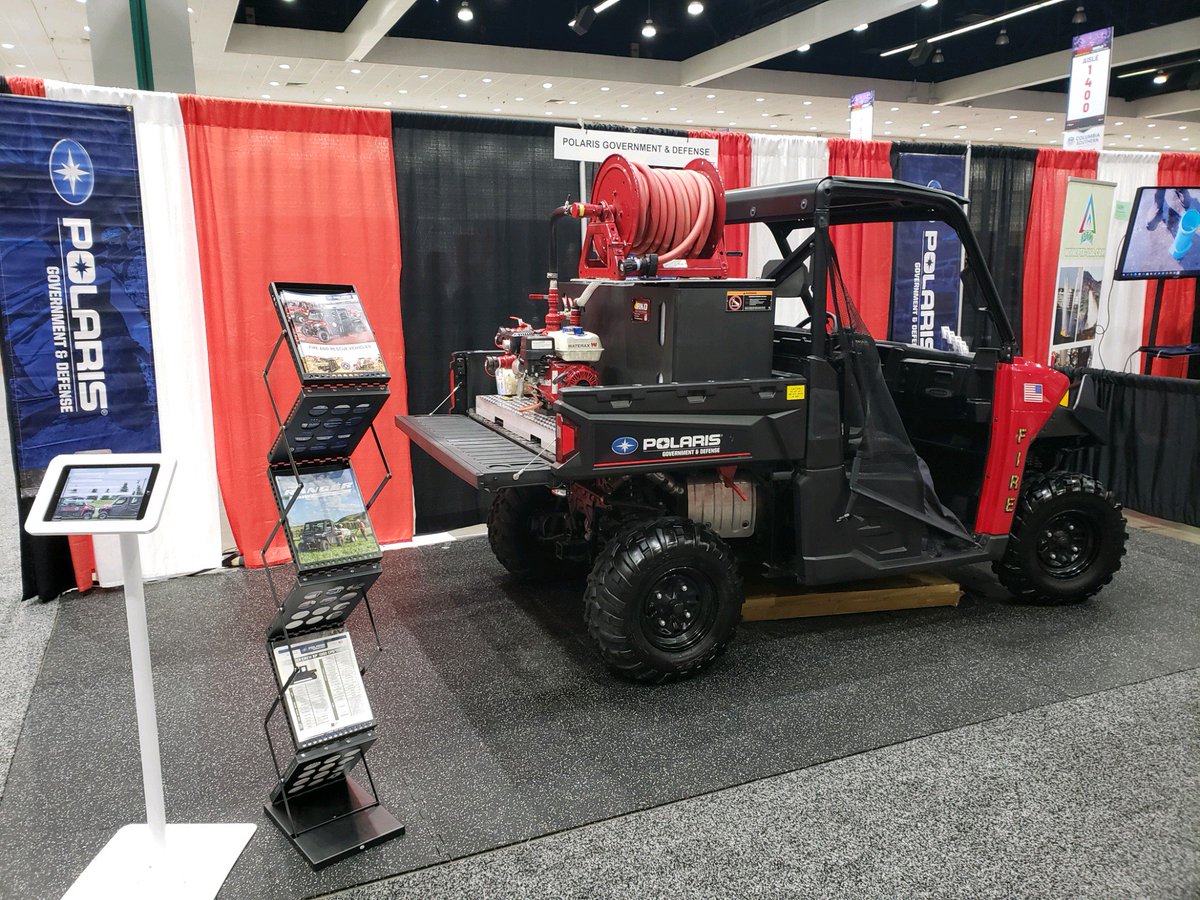 PolarisGov's tweet photo. We are showing off our Fire-fighting #PolarisRANGER at Firehouse World in Los Angeles, CA. this week.

If you are attending the show, stop by booth 1257 and say hi! #FHW2019 #Firehouse #FirehouseWorld https://t.co/pYyKDH9Z3p