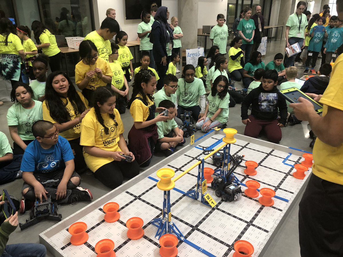 MsPrebeck's tweet image. I am so incredibly proud of our #EDGEPlus Ss! They built, tested, redesigned, and taught themselves how to drive their own robots. Today, they competed against other schools and brought back a 3rd place trophy!    @SullyES_LCPS #HornetsDeserveIt19