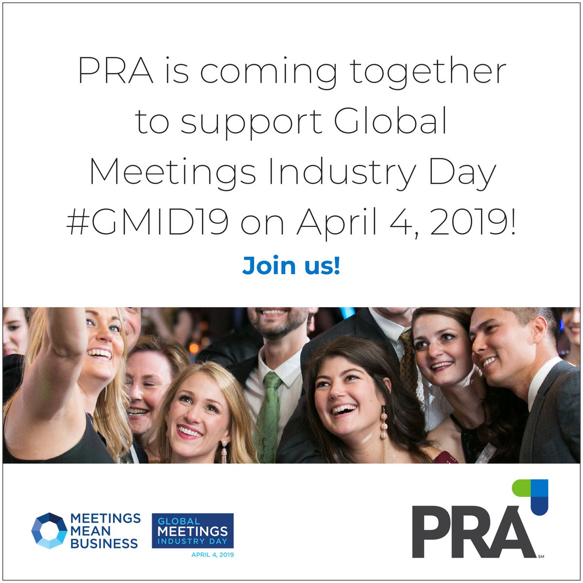 Join @PRABizEvents on Global Meetings Industry Day #GMID19 and share why you think meetings and events are important.