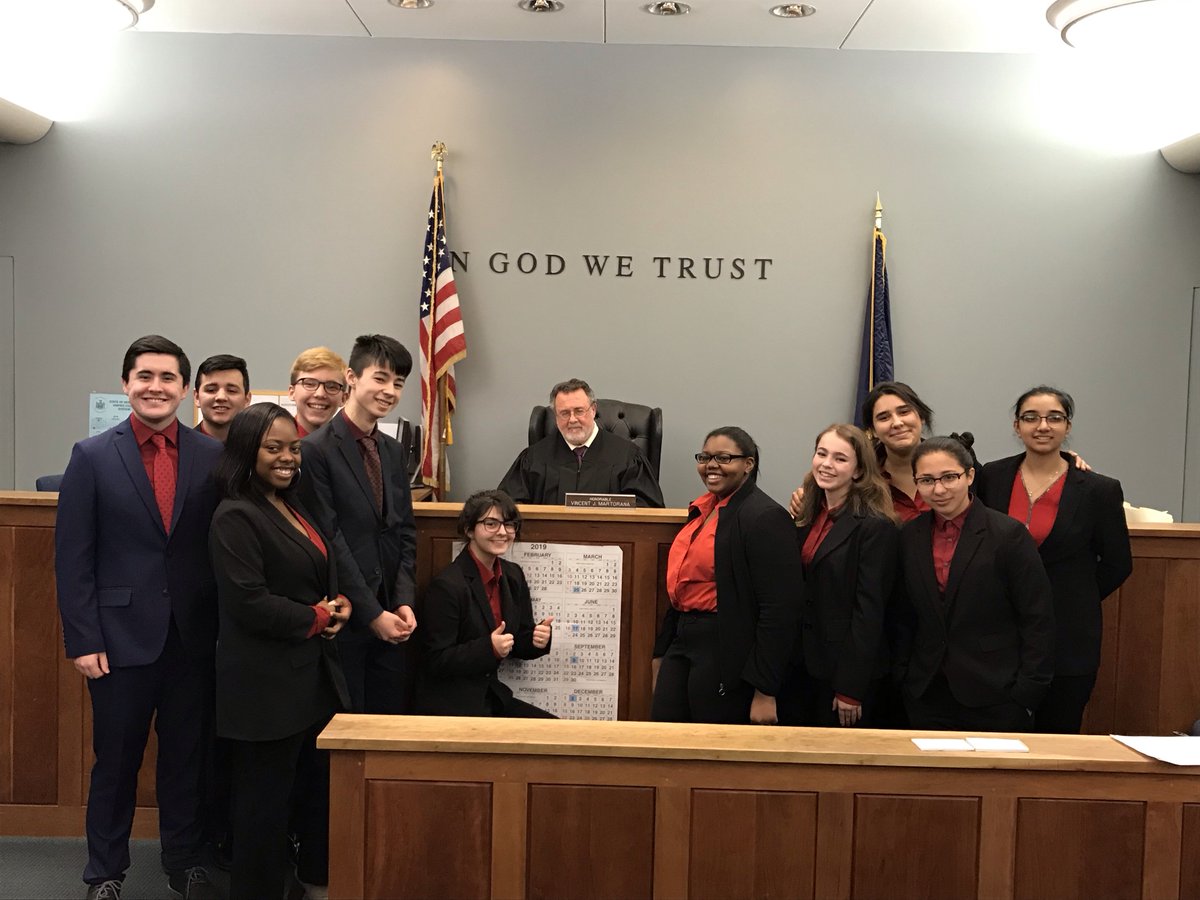 BayShoreHS's tweet photo. The verdict is in...and it’s another win for the @BayShoreMT team in the @scbamocktrial tournament! On to the FINALS! Congratulations to the team and advisor Mr. Selzer!! Amazing job! Go Mock Trial Marauders! #BSSDPride #DreamLeadAchieve #GoMarauders 
@BayShorePR @JosephLemke https://t.co/YyroS1FsnM