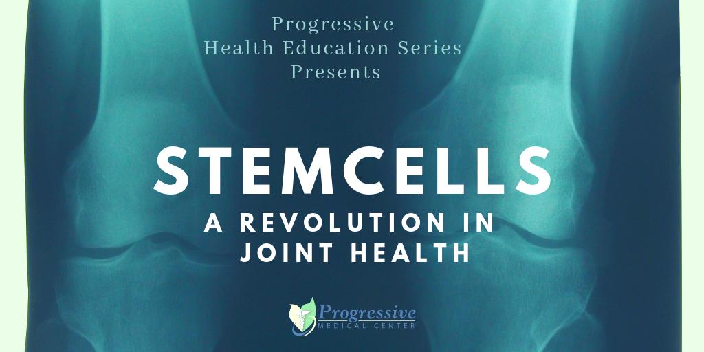 Announcing: <a href="/ProgressiveMC/">Progressive Medical Center</a> Health Education Series Presents STEMCELLS: A REVOLUTION IN JOINT HEALTH.  Join us at our Atlanta Clinic for one of 4 sessions in April. 770.727.1301 for details. It's FREE.