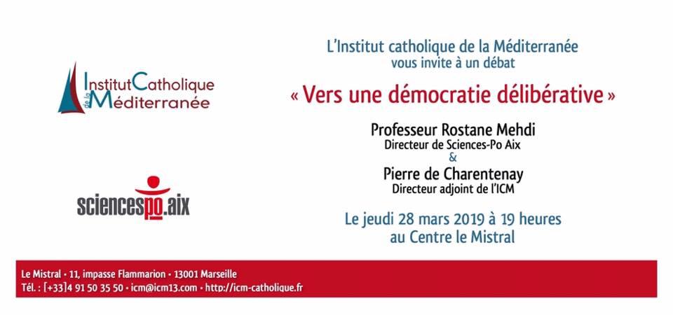 Sciences-Po Aix et <a href="/ICM_Marseille/">Institut Catholique de la Méditerranée</a> débat :《Vers une démocratie  délibérative 》à  deux mois des #Electionseuropeennes