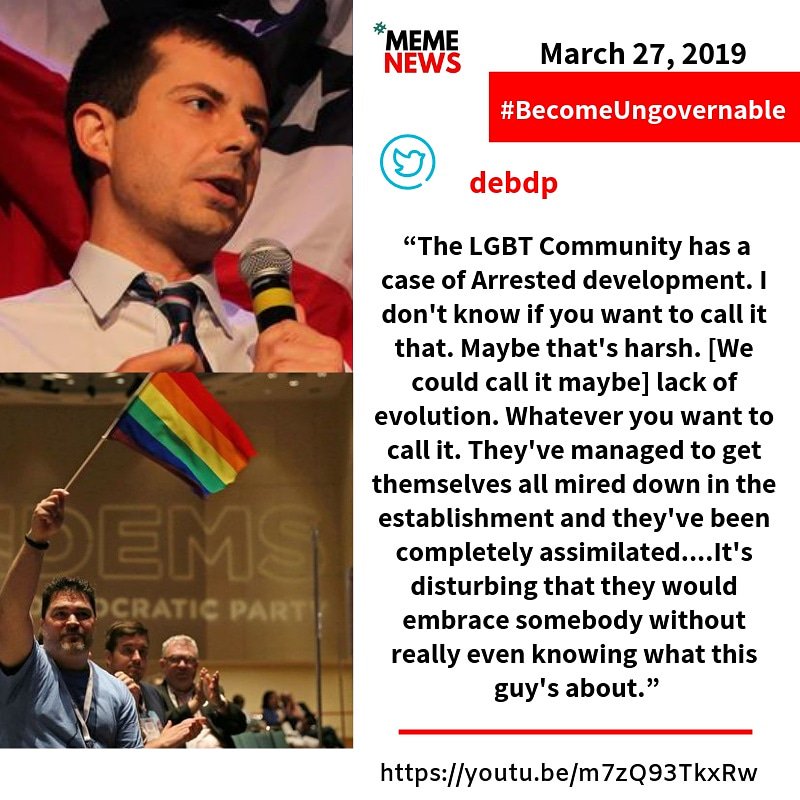 MemeNewsUG's tweet photo. Good Afternoon, Ungovernables! Well, Pete Buttigieg opened his mouth just once too often for me. - @debdp
Shut the Fuck Up-The Smarmy Pete Edition, March 27, 2019
https://t.co/eciRvUDcv1
#becomeungovernable
#MemeNews
#ShutTheFuckUp
#DNCFraudProtest
#ObstructTheVote https://t.co/CmXAF1sQEm