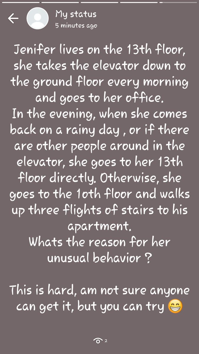 kunJNR's tweet image. Do you know the reason for her unusual behaviour?
#Logic #LogicalGame