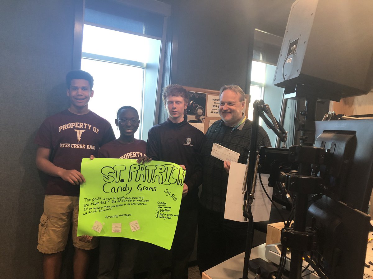 wuky's tweet photo. Josiah, Ralph, and Xavier with @TCMSCommodores sold candy to support WUKY. Today they dropped by the station! Join them now by calling (859) 257-3221 or donating at https://t.co/Yqqv6aRVfm. https://t.co/0TttrCtELz