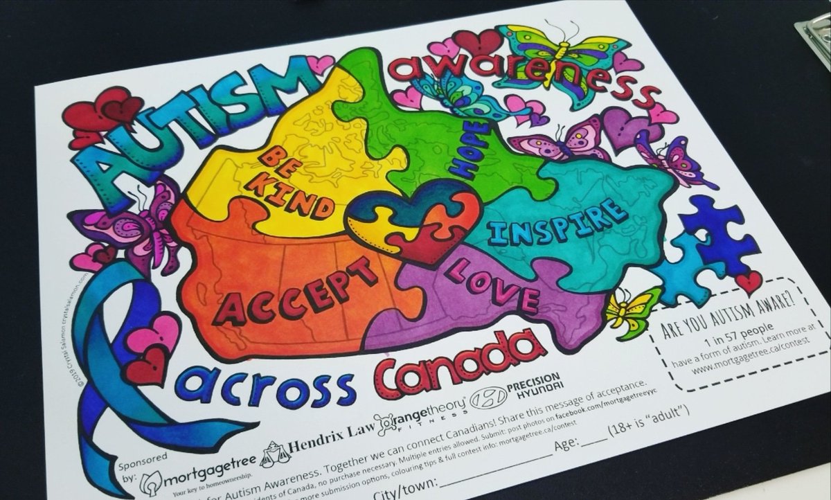 CrystalSalamon's tweet photo. HERE IT IS! The 💙 #AutismAwareness 💙 #colouringcontest page! Please help share this far &amp; wide! Find the dnld &amp; info 👉 https://t.co/1bU7aFzKre #yycevents #yyc #mortgagetree https://t.co/9yrQfmss4K