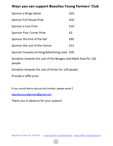 Really looking forward to our Bingo Bangers and Mash fund raiser for <a href="/OakhavenHospice/">Oakhaven Hospice</a> this Sat 30th March.  If anyone would like to be one of our sponsors for the evening please get in touch.