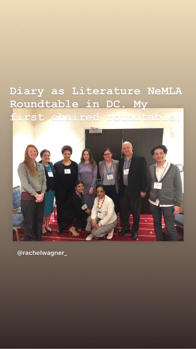 angchronicles's tweet image. 2019 NeMLA Roundtable “Diary as Literature Through the Lens of Multiculturalism.” Chaired my first roundtable with 8 interdisciplinary scholars.#NeMLA2019 #education #diary