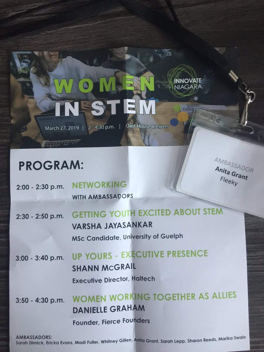 Had a great time at <a href="/InnovateNiagara/">Innovate Niagara</a> Women in Stem networking event ! Thank you <a href="/shannm/">shannm</a>, <a href="/daniellebgraham/">Danielle Brewin Graham</a> and Varsha for sharing your stories and empowering women!