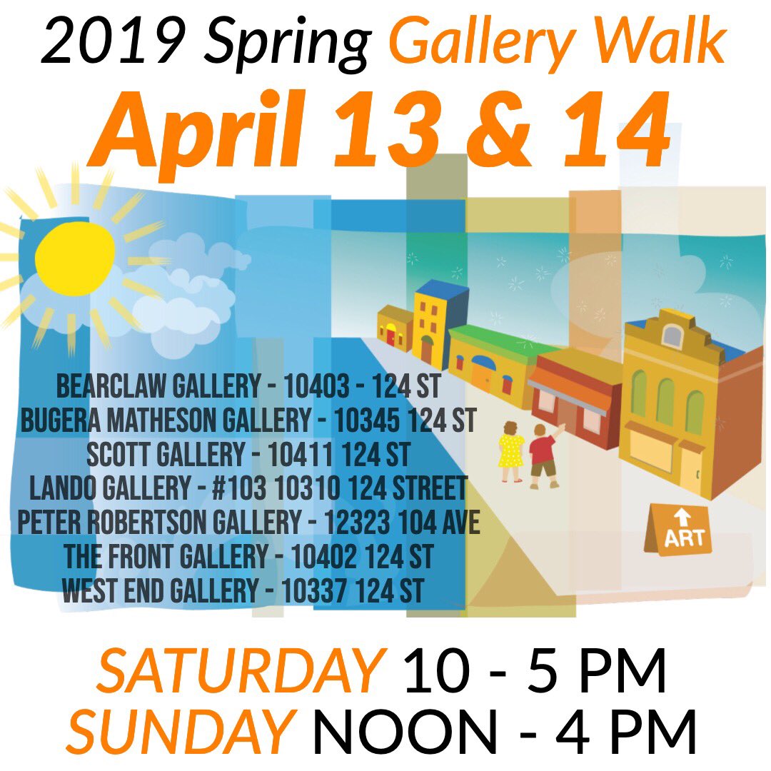 yegGalleryWalk's tweet photo. Spring Gallery Walk April 13 &amp; 14 https://t.co/ReFbaTpInN