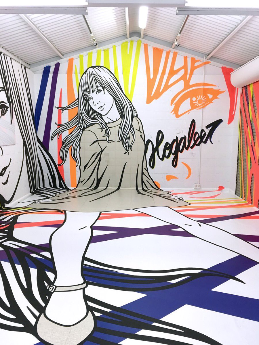 Hogalee 岡山県 先々週まで制作していた Mtファクトリーツアー19 マステ小屋壁画の全体像です 工場見学 に招待していただいたので再度倉敷へ 本日はmt工場に滞在してます Mt マスキングテープ マステ カモ井加工紙 T Co Rhm0f5pdoc