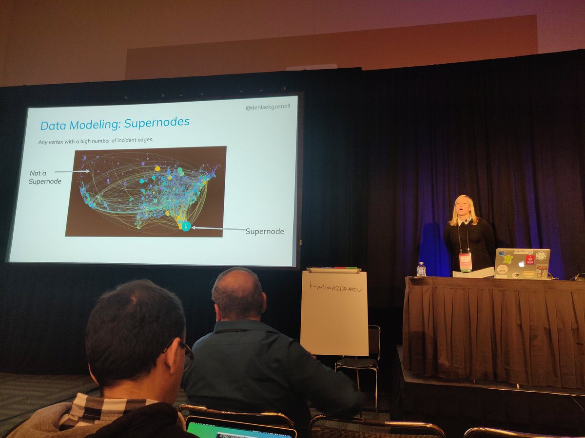 data_chemist's tweet image. V interesting talk by @DeniseKGosnell here at #StrataData 

Supernodes always tricky, but in-memory &amp;amp; @WebObjectQL can help!