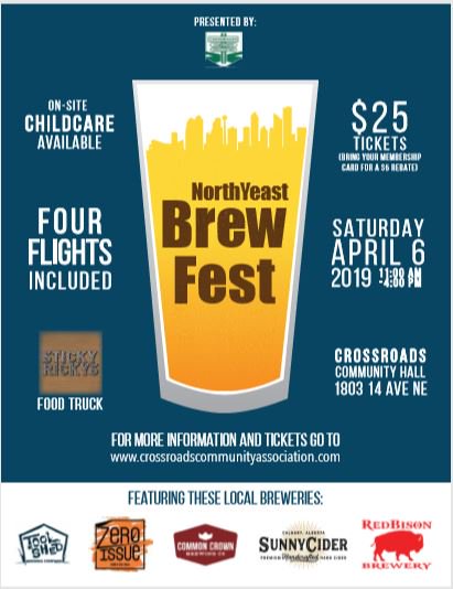 CrossroadsComm's tweet photo. 4 Breweries, 1 brand new cidery and great FUN. NORTHYEAST Brewfest 3.0 Get your tickets here: https://t.co/jcmnkp94CA #yycbeer @Zeroissuebeer @ToolShedBeer @redbisonbeer @CommonCrownBrew @sunnycider_ca  @fedyyc @rundleray @larryleachyyc @snowybeard @pjestabrooks https://t.co/qi6bDbqXQ1