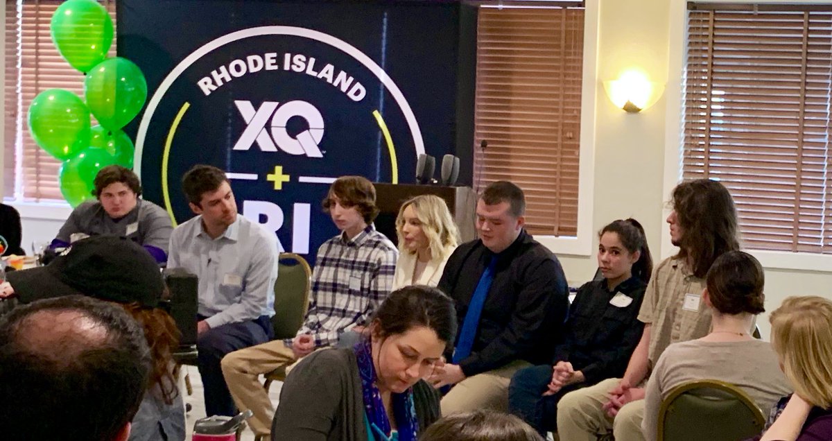 LindaLarsenRI's tweet photo. Student voice is so important in the @XQRI process. Great to see #PTECH #Cyber @NewportCTC student Wyatt participate in the student panel discussion. @RIDeptEd @Prepare_RI @CommerceRI @REALJOBSRI #STEMRI https://t.co/FbkEJk9o1L