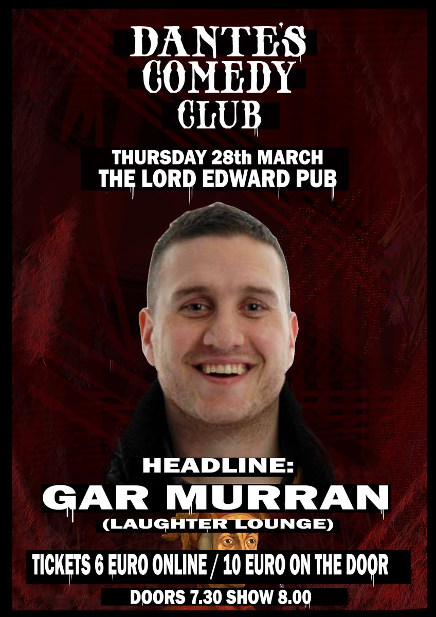 DantesComedyDUB's tweet image. 🔥 Tickets below: 🔥
jokepit.com/organisers/502…