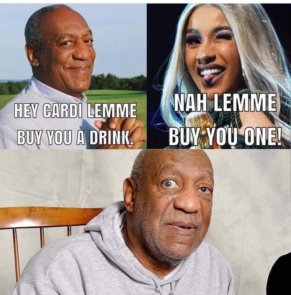 viczar1985's tweet photo. See what you started @iamcardib  hahahahaha! 🤣👏🏽🙌🏽 #CardiBCosby #eeow #okurr https://t.co/1vaLoTQaER