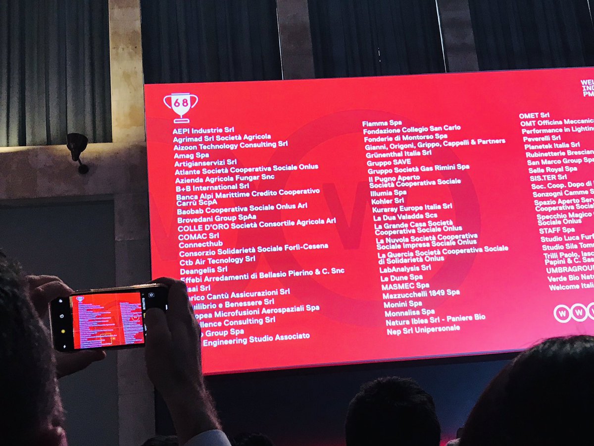 VittoriaBoido's tweet image. Le Piccole e Medie imprese che hanno partecipato al #WelfareIndexPMI sono tante . ancora altre possono aggiungersi creando un network tra le aziende per diffondere il welfare aziendale #winwin #Storymakerclub @GeneraliItalia