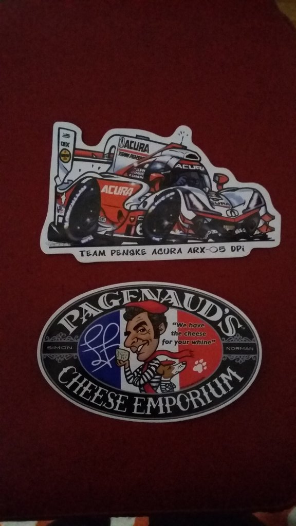 CatherineGirou5's tweet photo. Just got these awesome stickers! Love them! #AllezSimon @simonpagenaud @Team_Penske 😍😜 https://t.co/HcQBafOCIz
