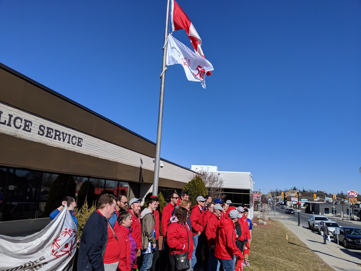 wpsaux's tweet photo. Raising the flag for @SOOntario #50thraisingday great turn out!  Grats to all the athletes!  @wpsletr @Woodstock_PS https://t.co/FwVeMUqAE5