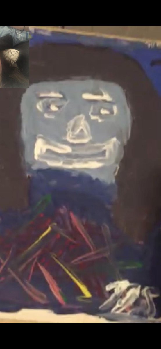 nic_jake's tweet photo. my phone informed me that one year ago, this happened. (on a date, and the guy sincerely tried to paint me accurately) https://t.co/9vfcoLfUTl