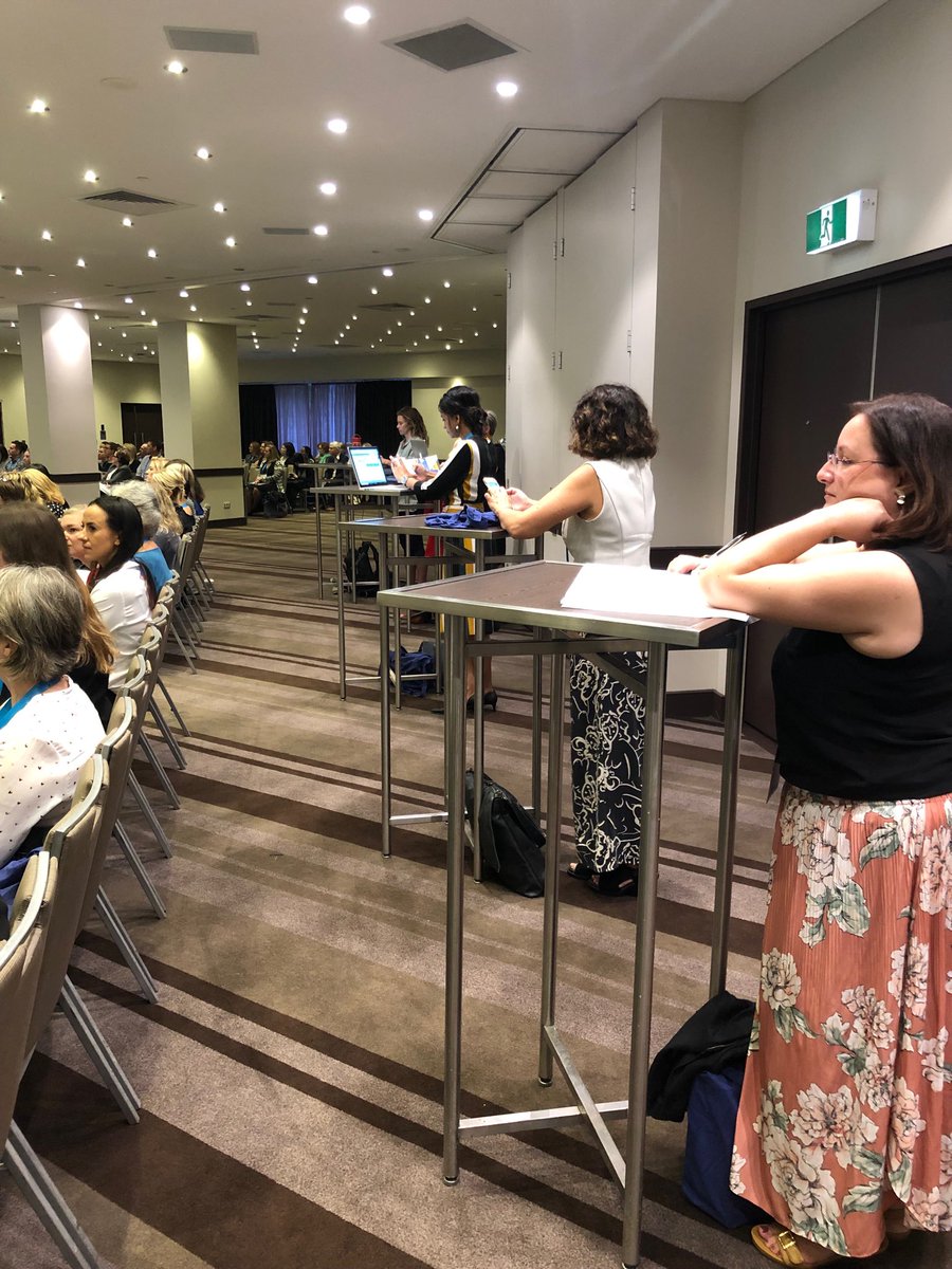hagsie's tweet image. Here at #Surv19 we have catered for those who want an active option for being in the room #standingdesks #activework thanks ⁦@COSAoncology⁩