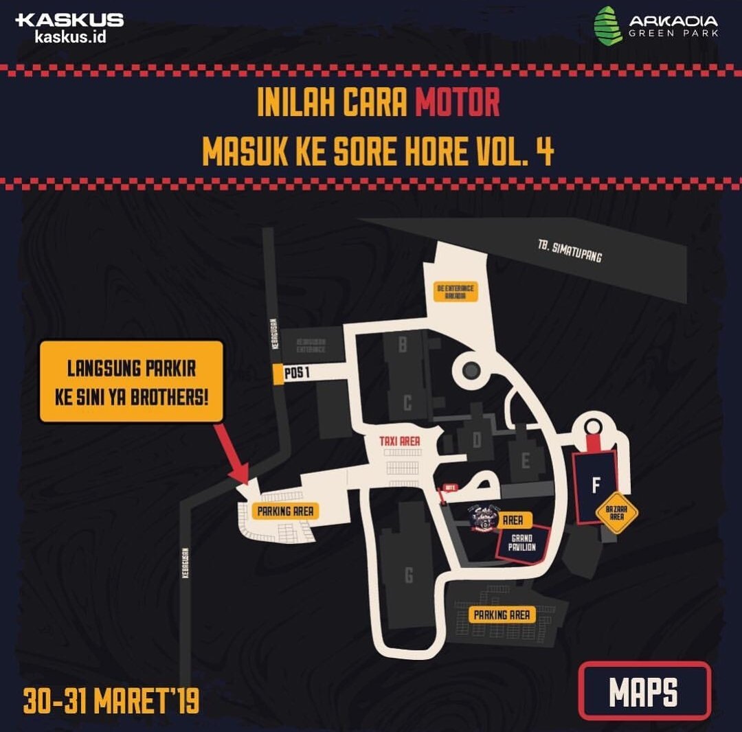 Event Sore Hore KasKus... 
Info akses pengguna motor dapat dilihat pada gambar di bawah ini.
instagram.com/sorehoreoffici…