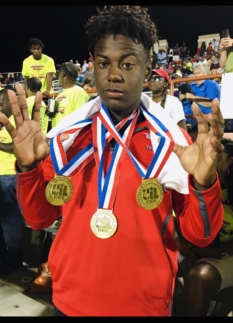 thatPAspeed's tweet photo. Let’s GEAUX Tigers T&amp;F!!  Our former state champion sprinter @__KCINCO will be back on the track at MM stadium this wknd. 👀🏃🏾‍♂️💨💨💨👀
#WayBackWednesday  #2017flashback  #thatPAspeed https://t.co/ruZ8PCXRZn