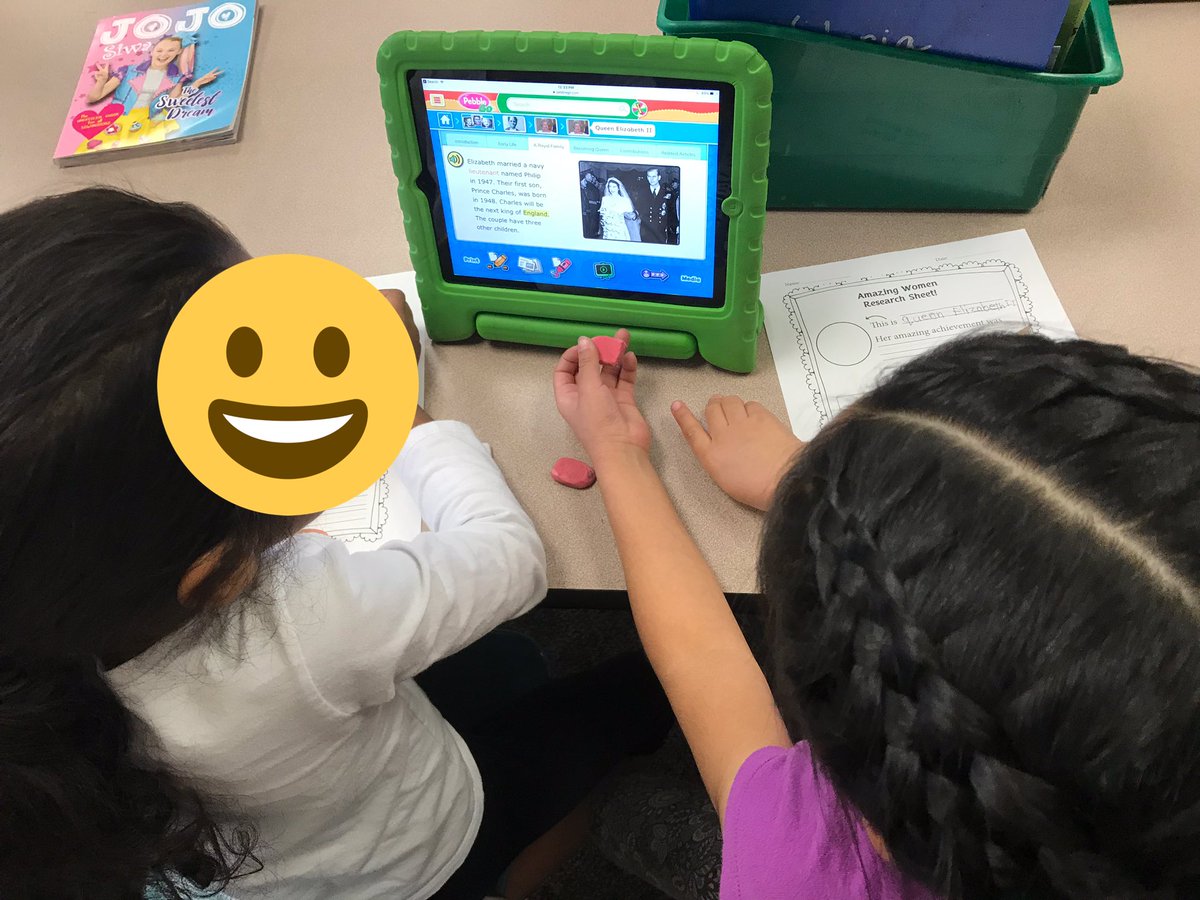 mrsjromanelli's tweet photo. Weโre lucky learners here at the Creek! Today we had the technology to: read books we wouldnโt otherwise have access to, research famous women in history, create our own geometry riddles, and collaborate with our classmates! #firstgradelearners #googleclassroom https://t.co/jWJndf11LL