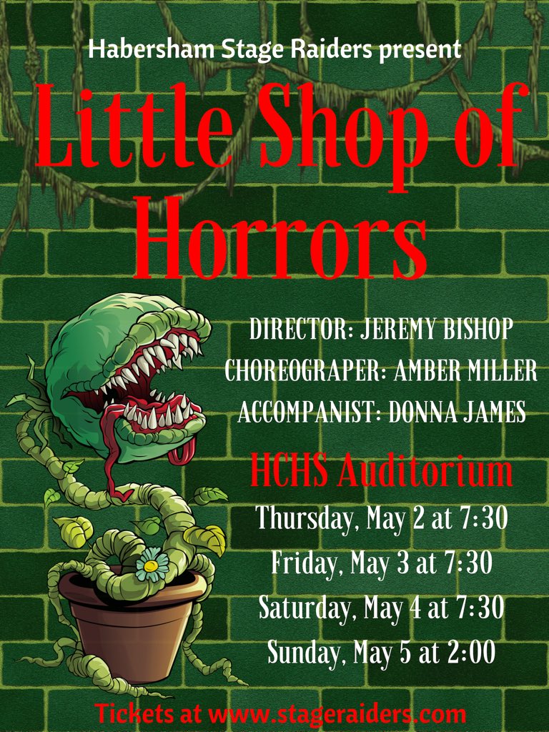 stageraiders's tweet photo. Don’t forget to come see a performance of a lifetime! #littleshopofhorrors #stageraiders https://t.co/O4ViFCgEMI