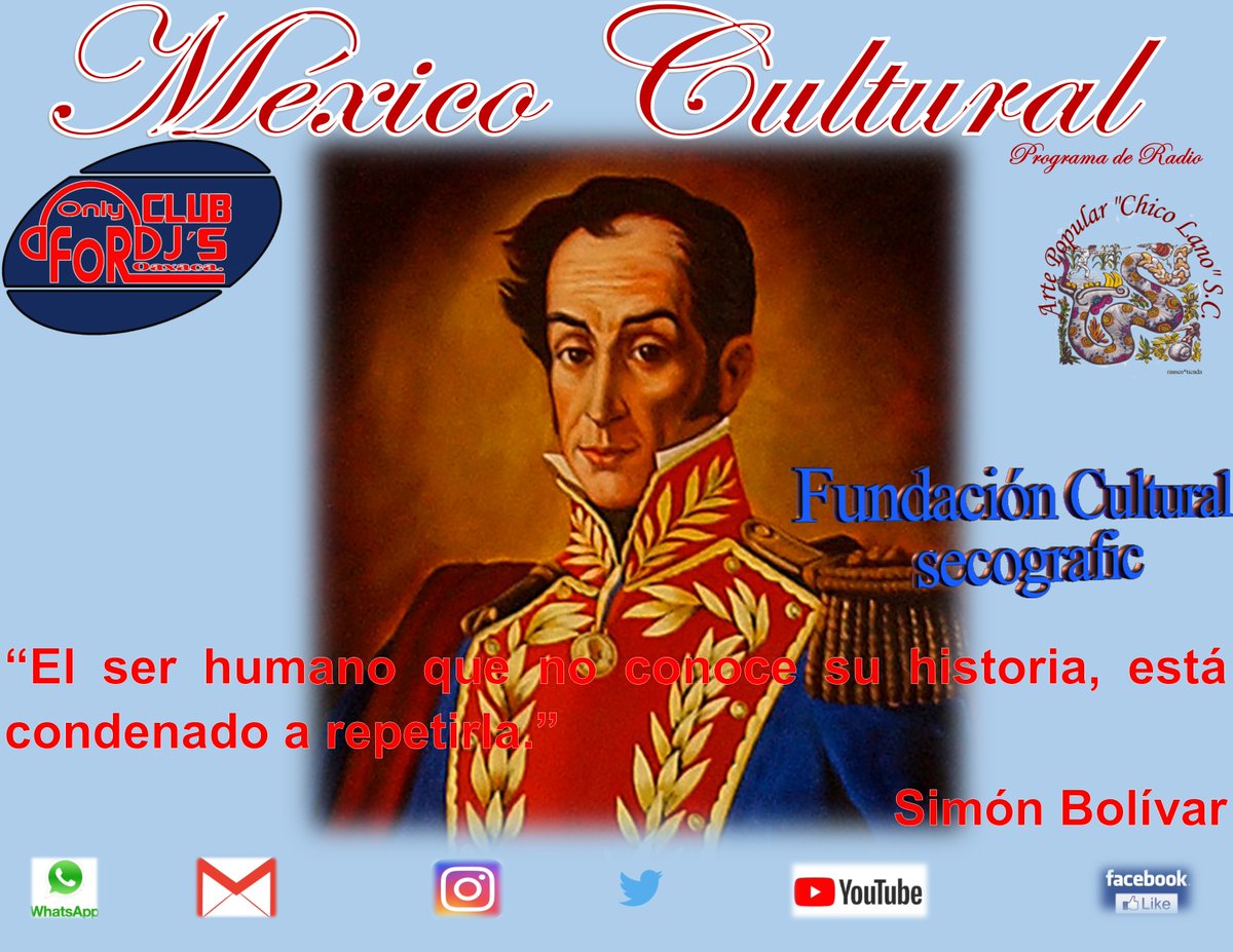 MexicoCulturalO's tweet photo. Frase de la semana...
#mexicocultural #simonbolivar #historialatinoamericana #pinotepanacional #oaxacamexico #costachica #onu #unesco https://t.co/JGcG8W3tdV