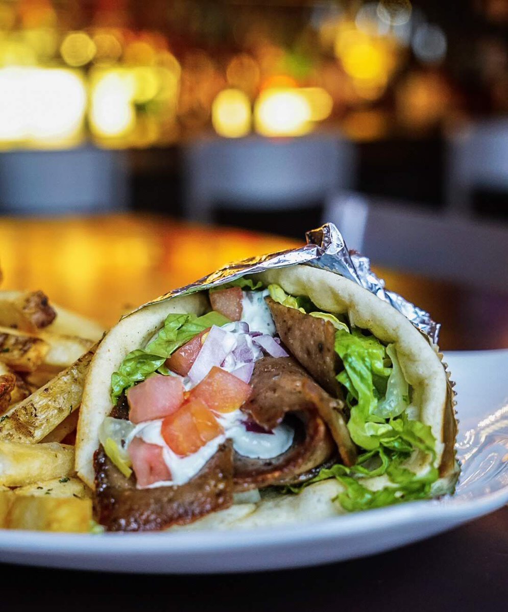 Pictured here is our Classic Lamb Gyro served with House frites🔥🔥 

Join us tomorrow for Gyro Thursday! 11-3pm.