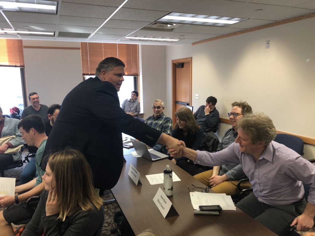 matthewdyrdahl's tweet photo. The Legend Don Pflaum. Being honored by the Minneapolis Bicycle Advisory Committee and Public Works coworkers.
(He’s now I’m St. Paul Public Works)
He’ll never see this because he doesn’t do the social media.
#legend #pflaum #mpls #stp https://t.co/Aysq9rnioc