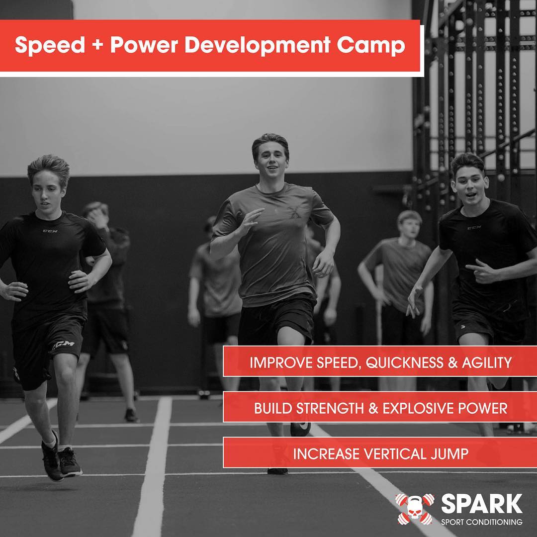 SPARK’s 12-week Speed &amp; Power Development Program for youth is the perfect combination for athletic development regardless of sport. To learn more about the specifics of the program, schedule, price and to register, find the links in our bio!