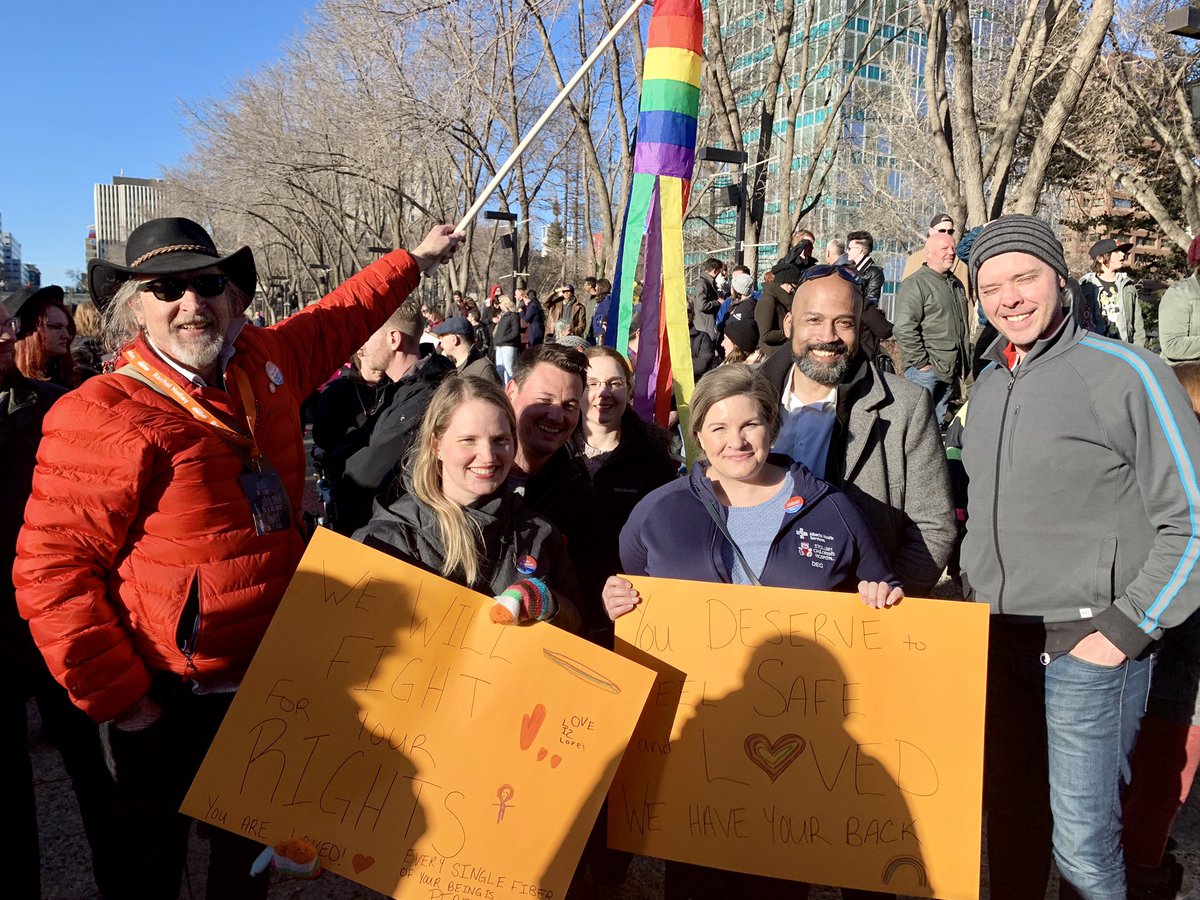 DShepYEG's tweet photo. A mighty crowd out for the March for GSAs at #ableg... #abvote #abpoli https://t.co/2eMsZiPFX8