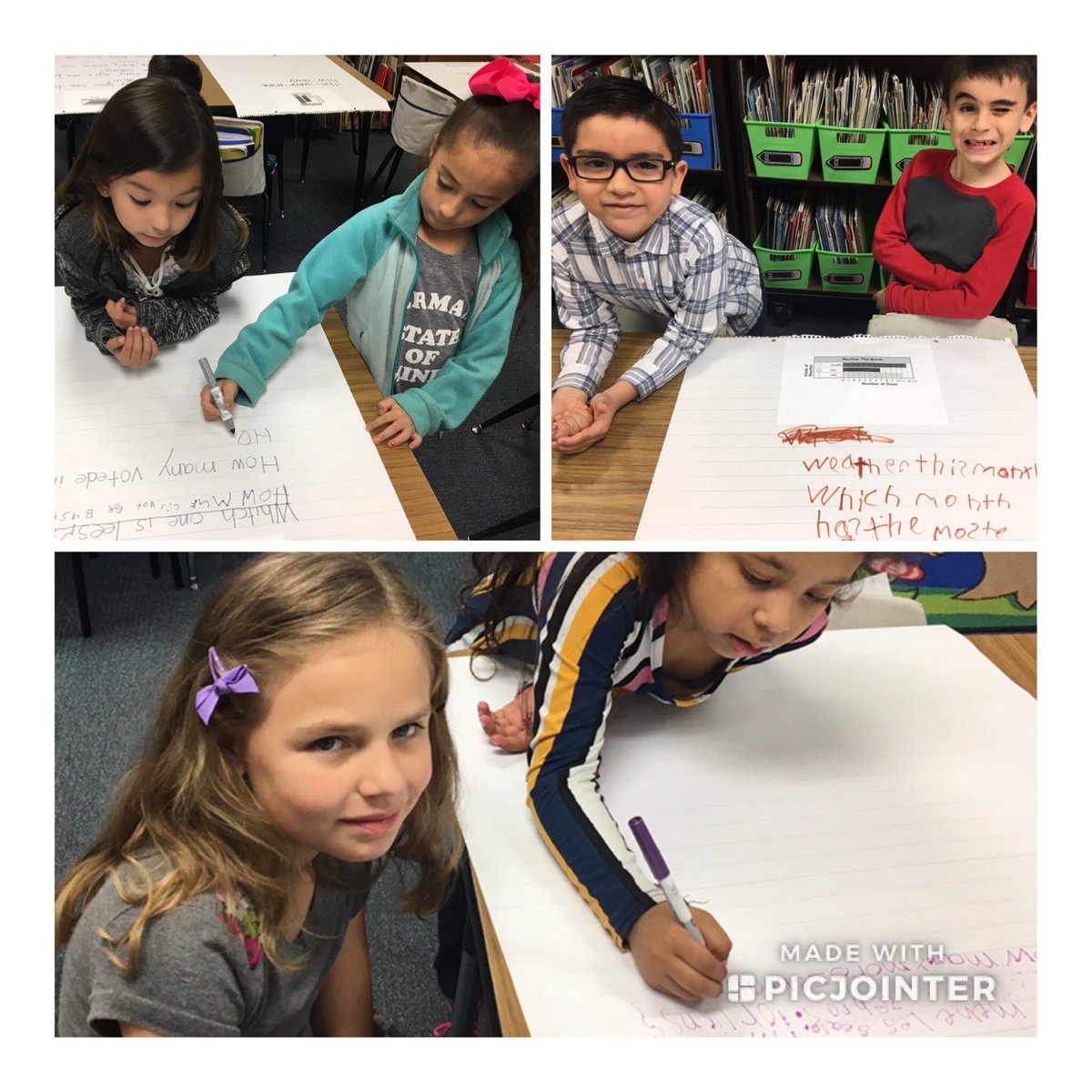 kelli_mccammond's tweet photo. Writing during Math...what?!? We used bar-type and picture graphs to generate and write questions. Weβre data analysis superstars! @NatWilliamsElem @LubbockISD @LISDmath #bemorewildcat #bemorecomposing #wildcatsinspired https://t.co/1bQn4YZXbb