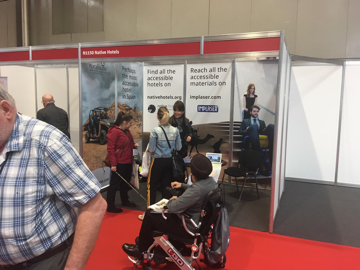 We have celebrate NAIDEX (Birmingham) with our ambassadors RURALSUITE Hotel Apartamentos and CAMPING LO MONTE, two of the most accessible establishments in Spain. The stand N1150 has received vistors all the time. May be our most successful Naidex. Thanks to all the Naidex staff!