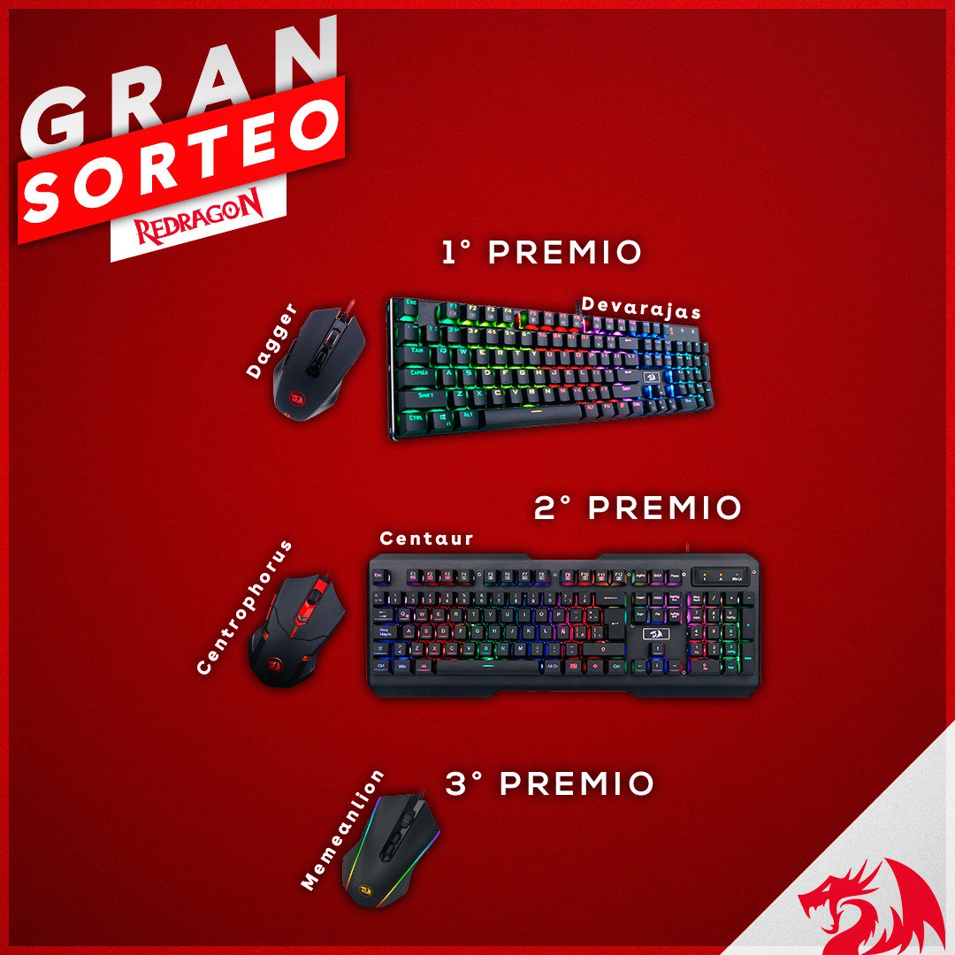 ¡Increíble sorteo!

<a href="/RedragonAR/">Redragon Argentina</a> está sorteando estos impresionantes premios y vos tenés la oportunidad de ganar ☺️

¡Entrá a redrn.me/sorteo y anotate ya!

#VamosDragones #ReadyForBattle