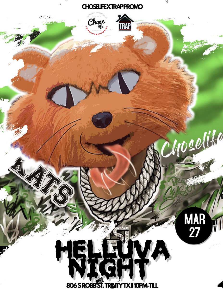hayuhel's tweet photo. Girls $5 Guys $10 before 12 #Sammypalooza @TrapPromoSHSU @ChoseLifeCo #HelluvaNight https://t.co/EEAV6FMsN6
