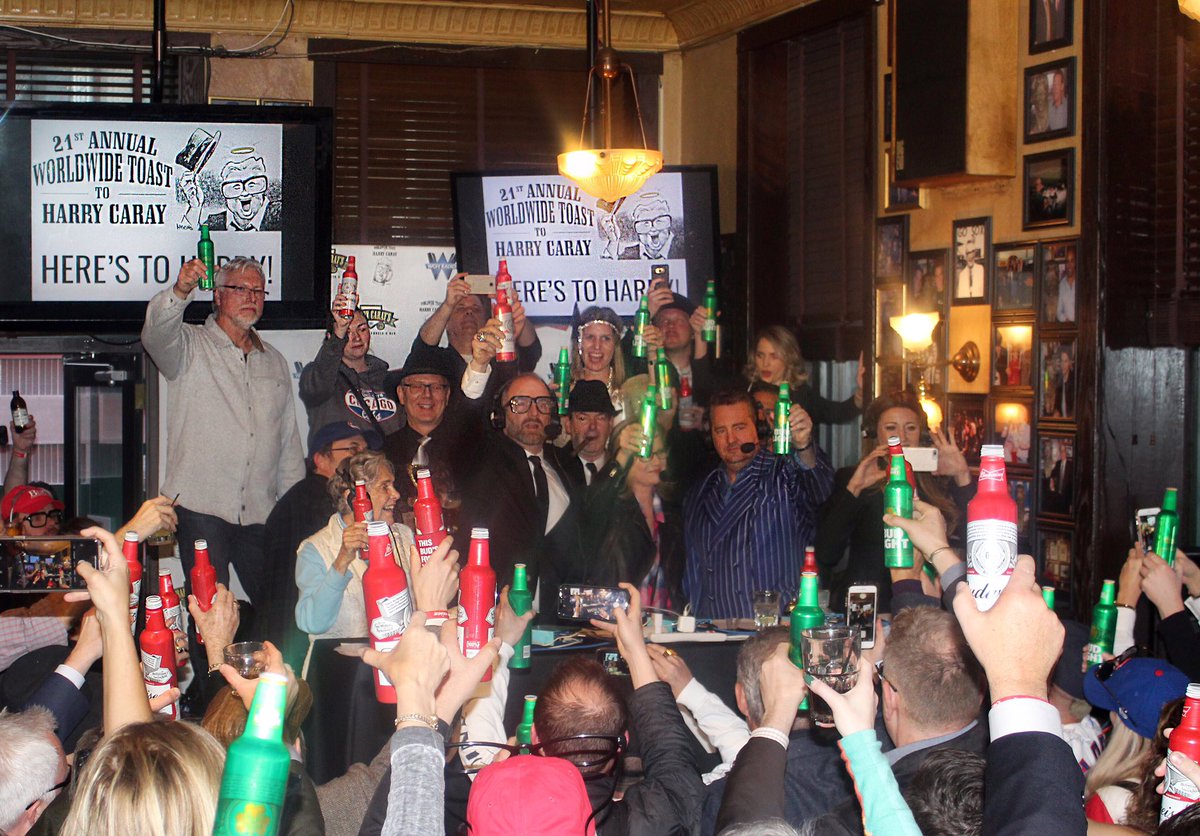HarryCarays's tweet photo. Here’s to you, Harry! Thank you to everyone who toasted with us for the 21st Annual Worldwide Toast To Harry Caray and to everyone who toasted around the world! Holy Cow! #ToastToHarry https://t.co/UpazTWhfXG