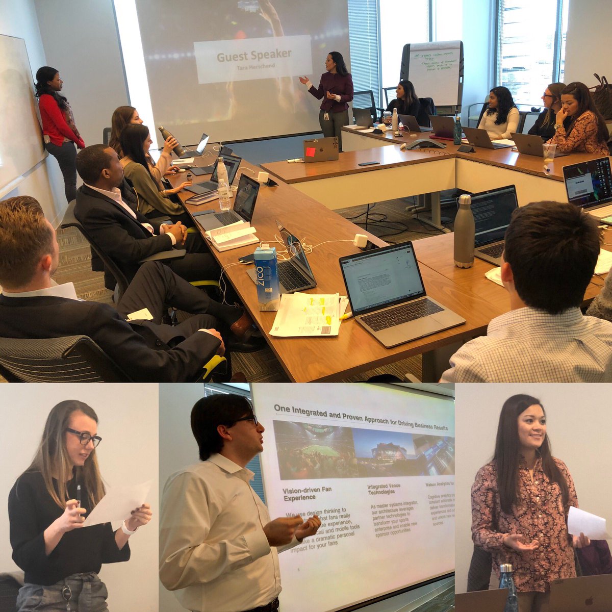 martyhoran144's tweet photo. Sports & Entertainment themed #IBMS3 meeting featuring #IBMWatson presentations by special guest speaker Tara Herschend, #IBMSummitDC’s Michael Starnes, & terrific DC hub participation! #FanExperience #SmarterStadiums #UX #iX #DesignThinking #WatsonAnalytics #IBMSummitProgram https://t.co/qyRVPukjP7