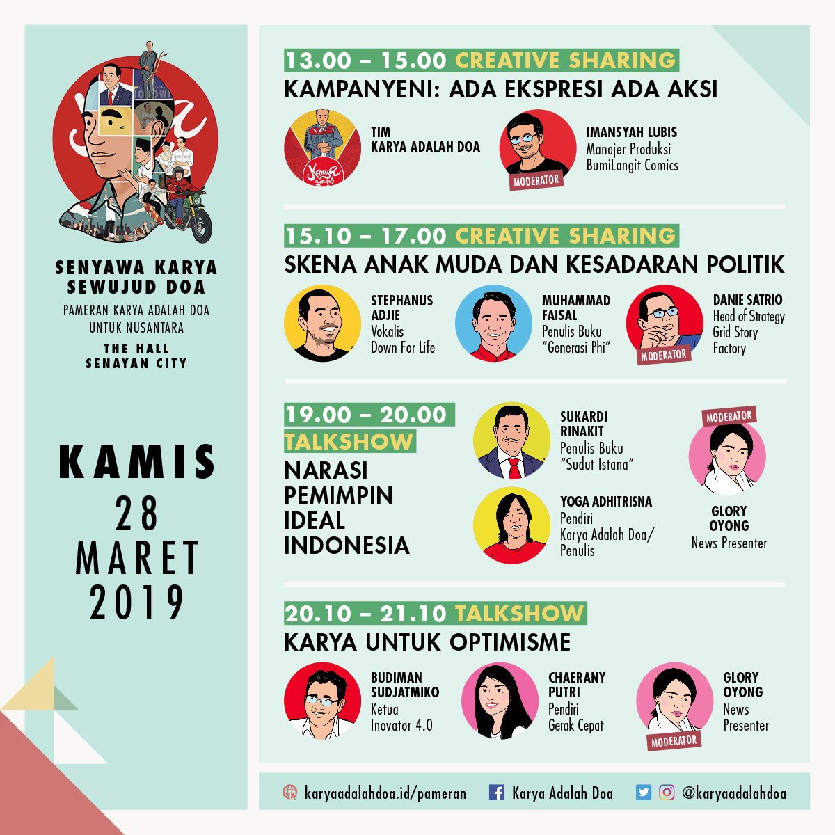 budimandjatmiko's tweet photo. ..dan pd malam harinya jam 8 malam ini (dlm acara yg diadakan @yogaadh dkk) saya juga akan bicara dgn @chaeranyuti dll ttg "Karya utk Optimisme" di Senayan City https://t.co/tuKvARYTzQ