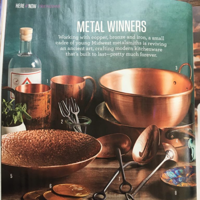housecookware's tweet photo. Around this time last year, #HouseCopper was featured in @MidwestLivingMag. The magazine was featuring the work of local #coppersmiths, including our #copperbowl and #copperskillet #vintagecopper #handcraftedinamerica https://t.co/in2kGaCZUr