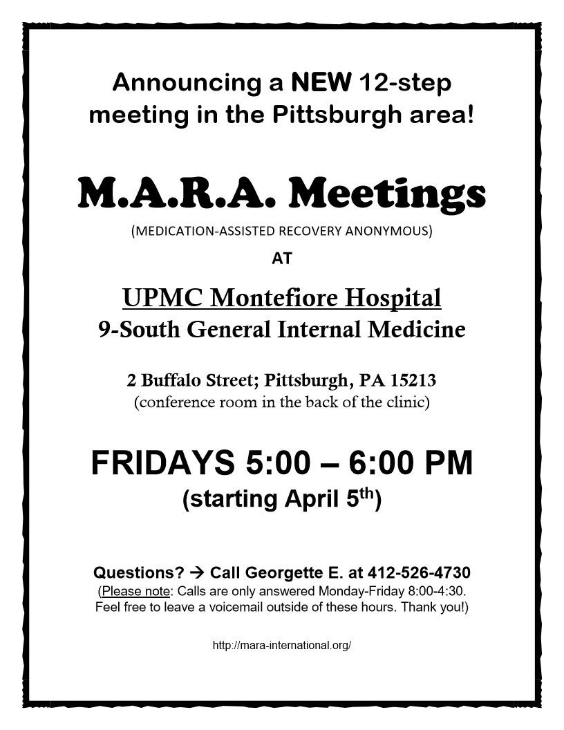 mynameisrachel's tweet image. Starting next week! Spread the word! #MARA #MedicationAssistedRecoveryAnonymous #12step #supportgroup