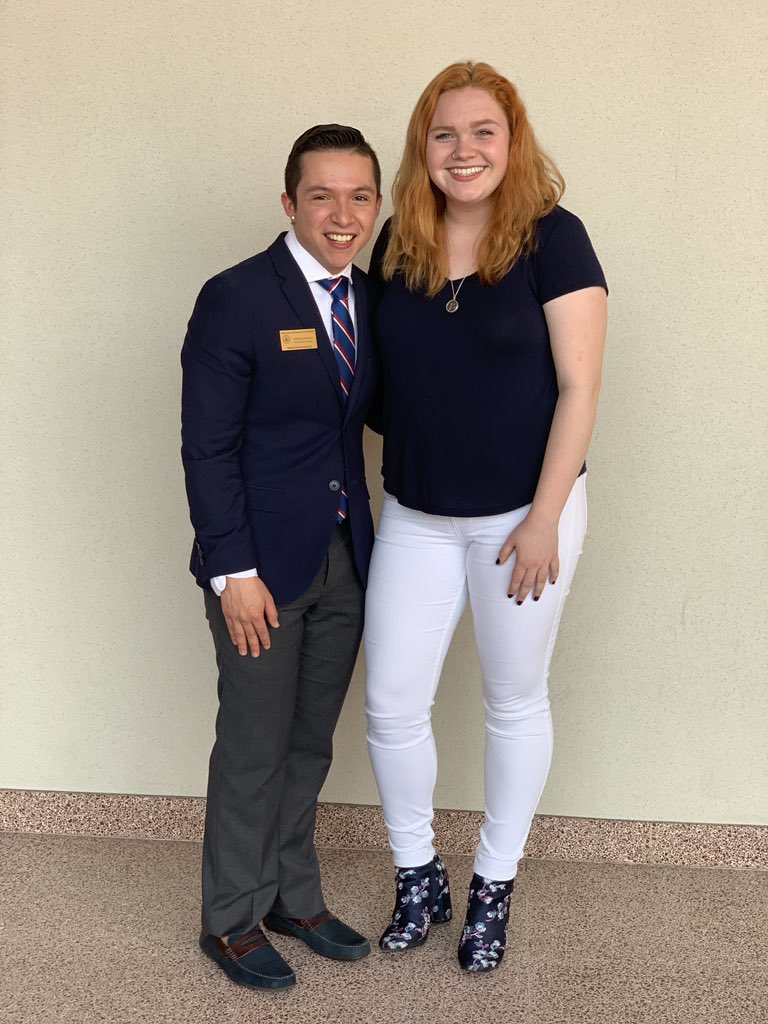 WSA_President's tweet photo. The President (Lauren) and Vice President (Taylor) Elect of WSA were sworn in today! Only a few more weeks before the new administration starts! @laurenvsmiith 💛 https://t.co/vHVTbBXqO8