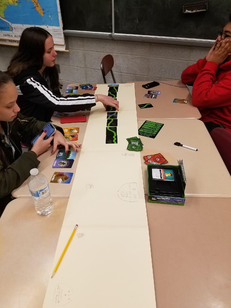 durfee_history's tweet photo. After learning about the Oregon trail and stories like the Donner Party, students tried their own luck on the trails and captured their experiences with the creation of journal entries in Mr. Jezak's freshman history class. #EngagingClassrooms #OregonTrail https://t.co/GTNyp8j0HN