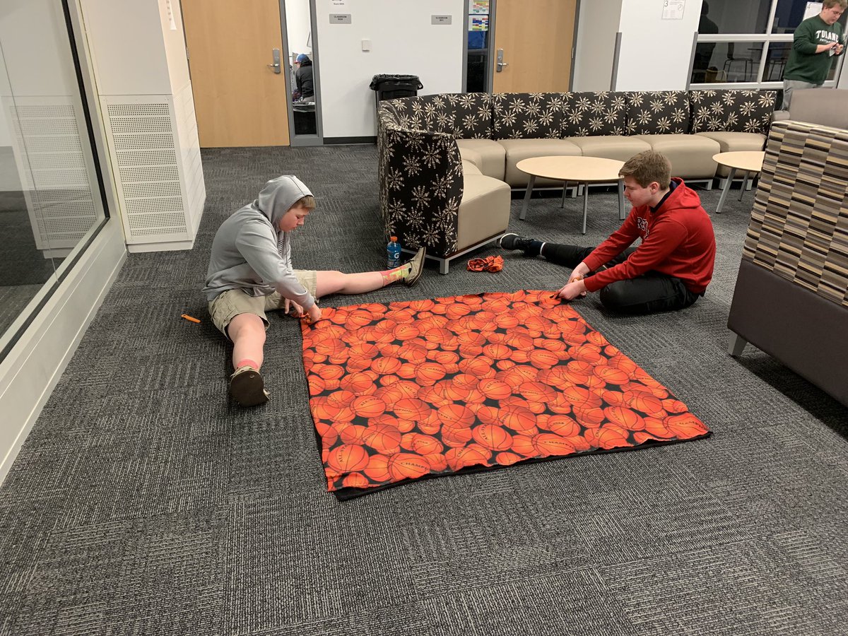 Great job <a href="/SaberStuco/">Legacy StuCo</a>! 8 blankets made for the #joypackage #saberpride #learnbps